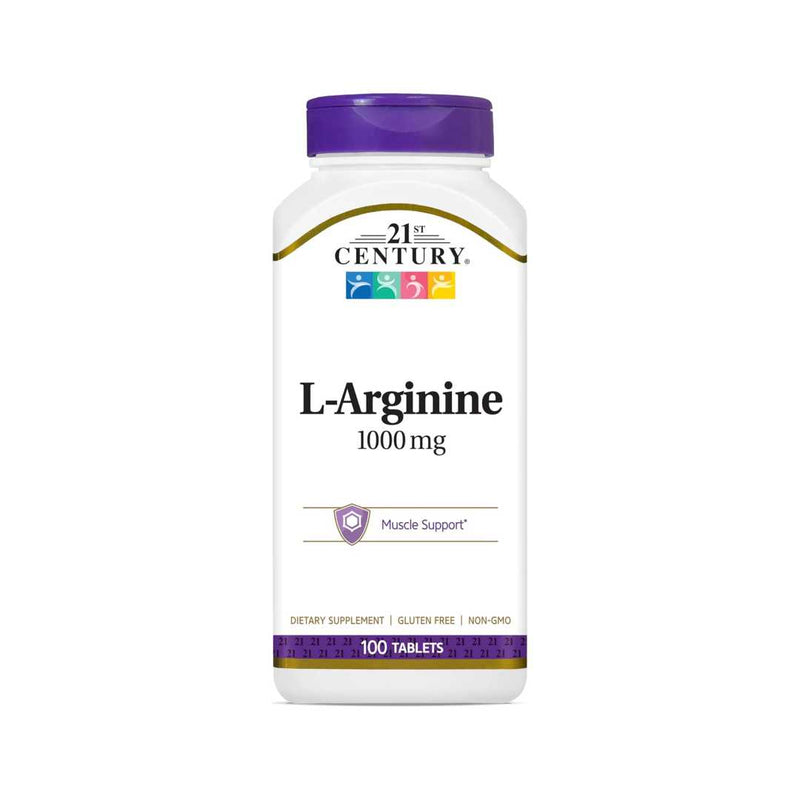 21st Century L-Arginine 1000mg, Maximum Strength 100 Tablets