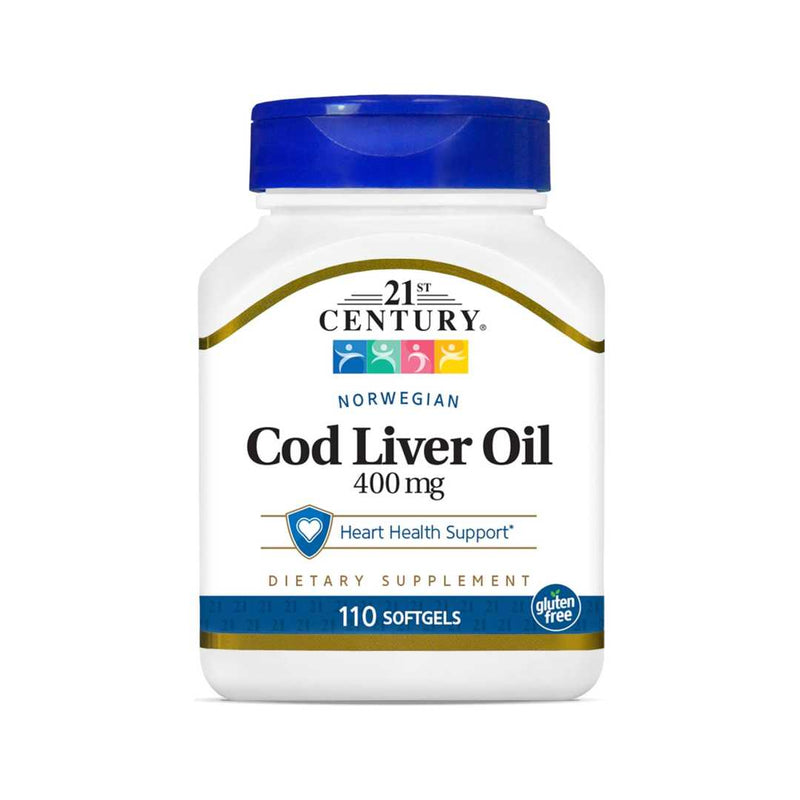 21st Century Cod Liver Oil Softgels, 110 Count