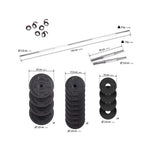 Dumbbells and Bars Weight Training Kit, 50kg