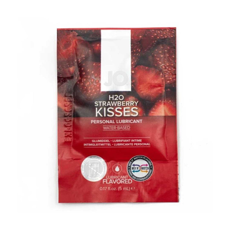 Jo H2O Strawberry Kisses Flavored Foil Lubricant, 3ml