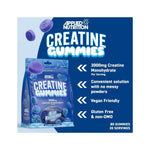 Applied Nutrition Creatine Gummies - 3000mg Creatine Monohydrate per Serving - 80 Chewable Vegan Gummies for Strength, Power & Recovery (20 Servings) (Blue Raspberry)