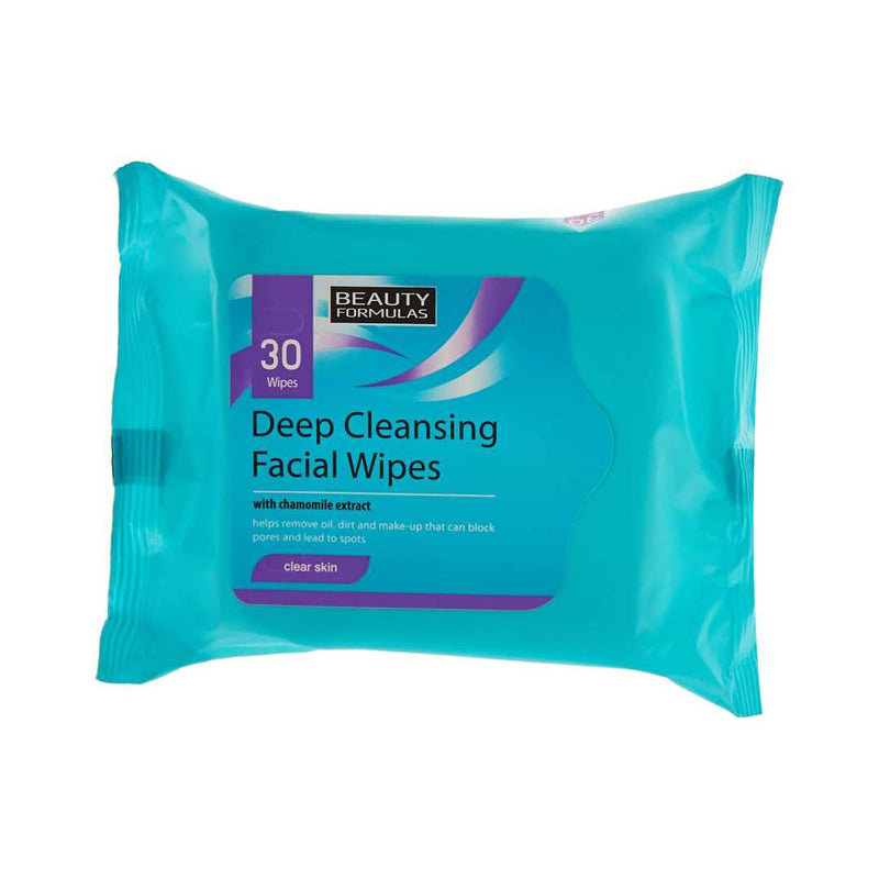 Beauty Formulas Deep Cleansing Facial Wipes, 30 Wipes