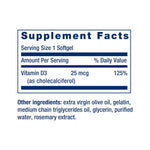 Life Extension Vitamin D3 25mcg (1000 IU), 90 softgels