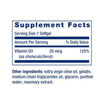 Life Extension Vitamin D3 25mcg (1000 IU), 90 softgels