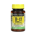 Mason Natural Vitamin B-12, 1,000mcg, 100 Tablets