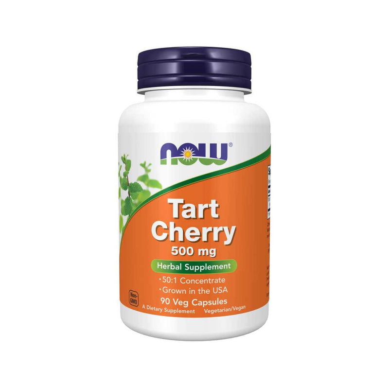 Now Tart Cherry (Prunus Cerasus) 500mg, 50:1 Concentrate, Herbal Supplement, 90 Veg Capsules