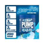 Applied Nutrition Pump Zero Pre Workout 375g, 25 Servings, ICY Blue Raz