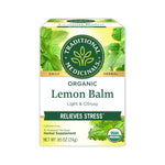 Traditional Medicinal Organic Lemon Balm Herbal Tea, 16 Tea Bags