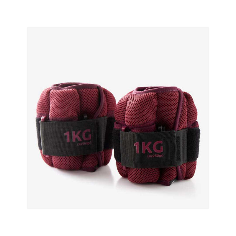 Nyamba Fitness Soft Modular 1kg Dumbbells Tonesoftbell Twin-Pack - Burgundy