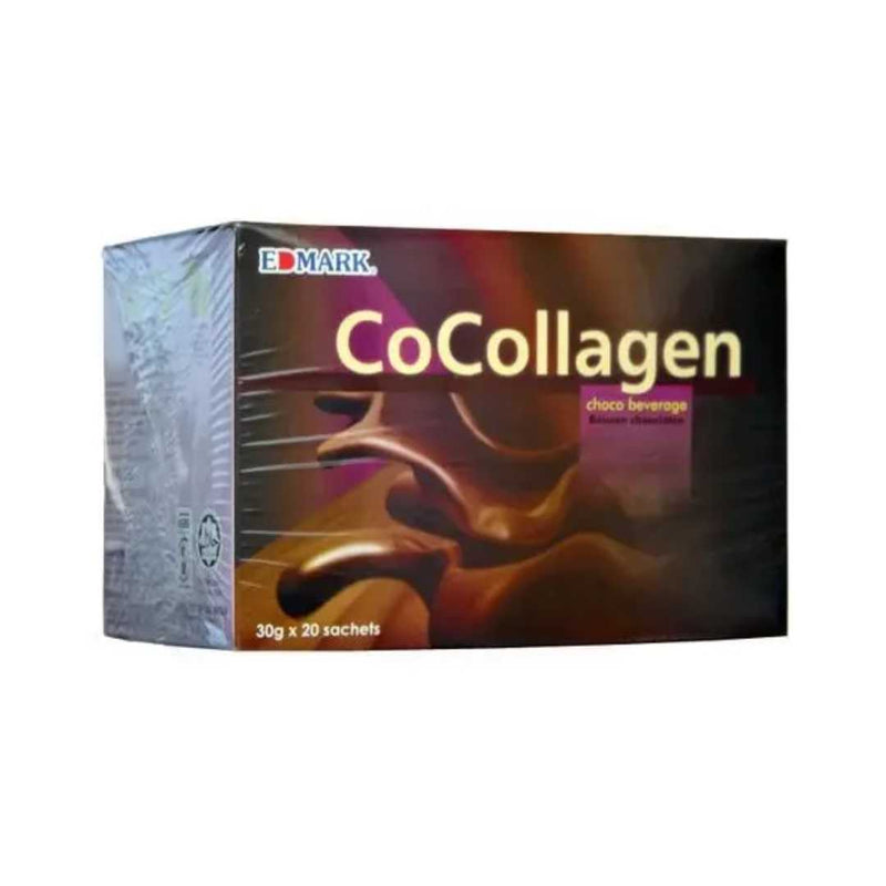 Edmark Cocollagen Choco Beverage, Healthy Skin, Anti-Aging & Energy Booster 20 Sachets