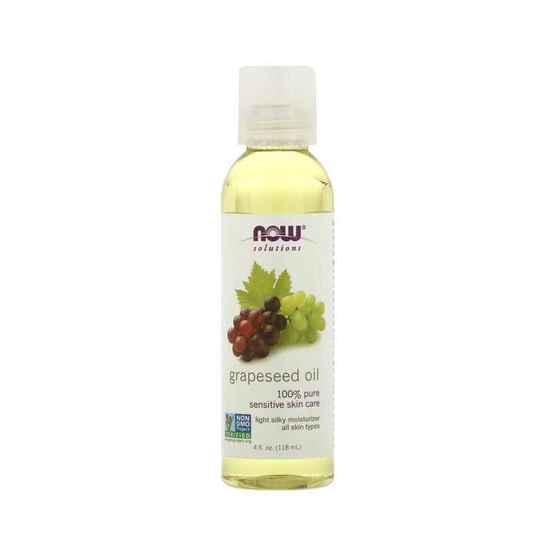Now 100% Pure Grapeseed Sensitive Skin Care Oil 118ml