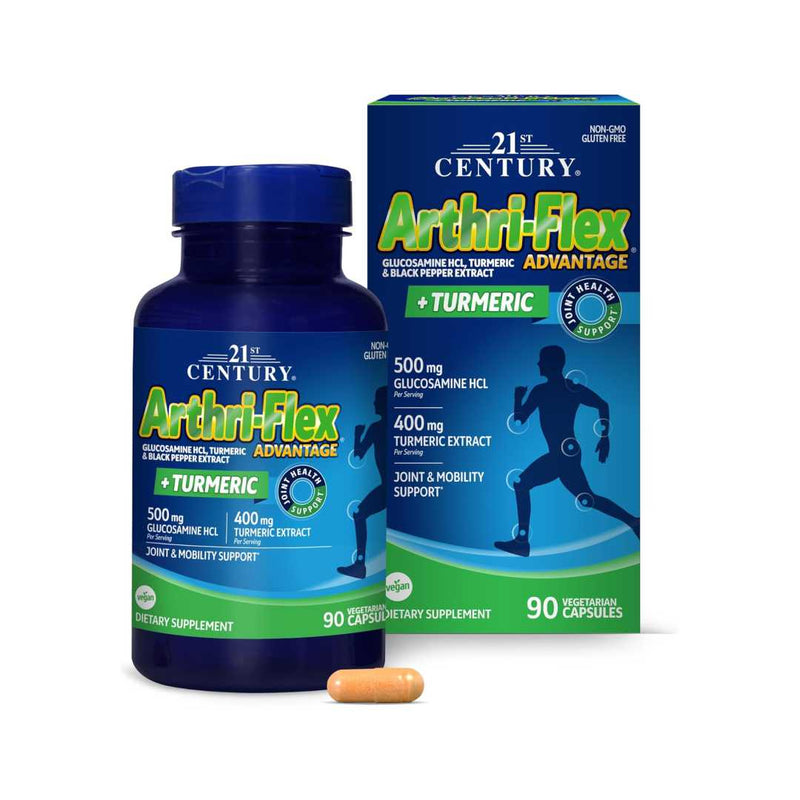21st Century Arthri-Flex Advantage +Turmeric Vegetarian Capsules, 90 Count