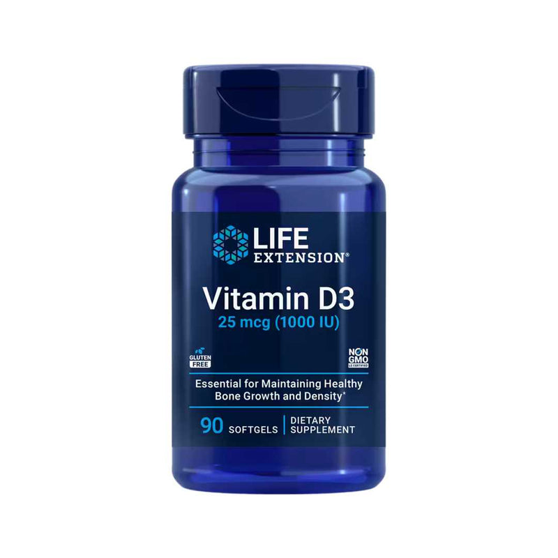 Life Extension Vitamin D3 25mcg (1000 IU), 90 softgels