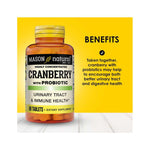 Mason Natural Cranberry With Probiotic, Highly Concentrated, 60 Tablets