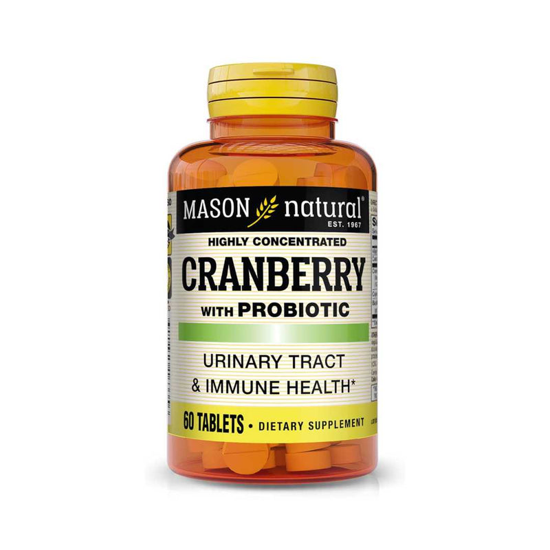 Mason Natural Cranberry With Probiotic, Highly Concentrated, 60 Tablets