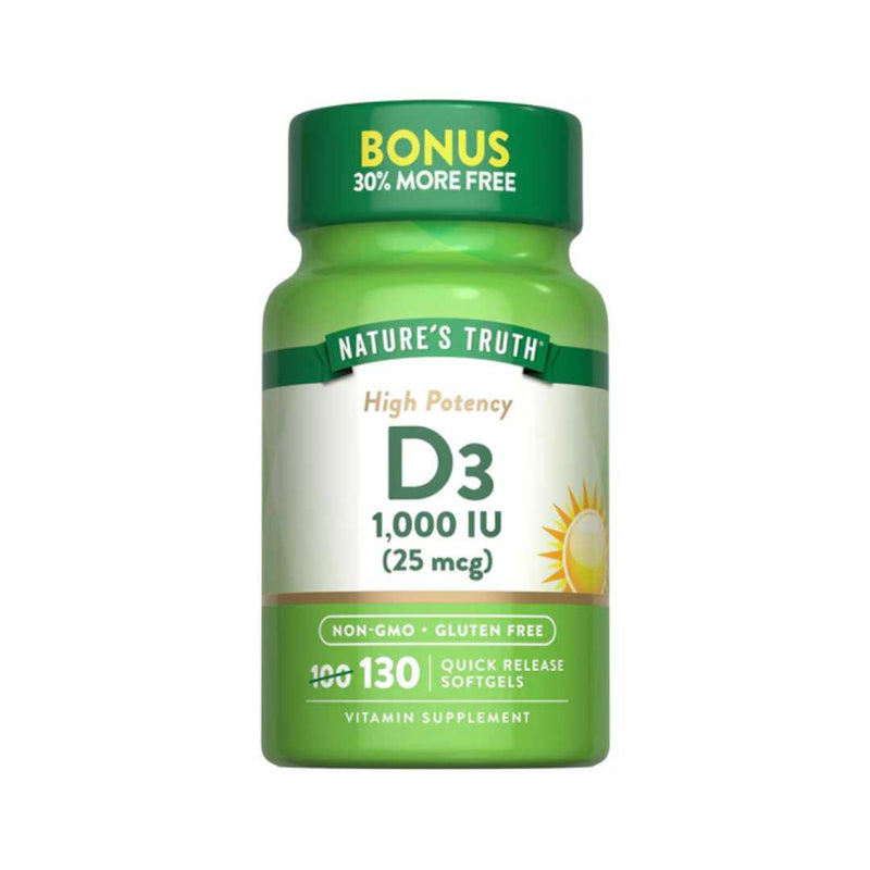 Nature's Truth Vitamin D3 1000 IU (25 mcg), 130 Softgels