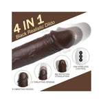Remote control thrusting 7 Inch Dildo With Balls, Chocolate Brown