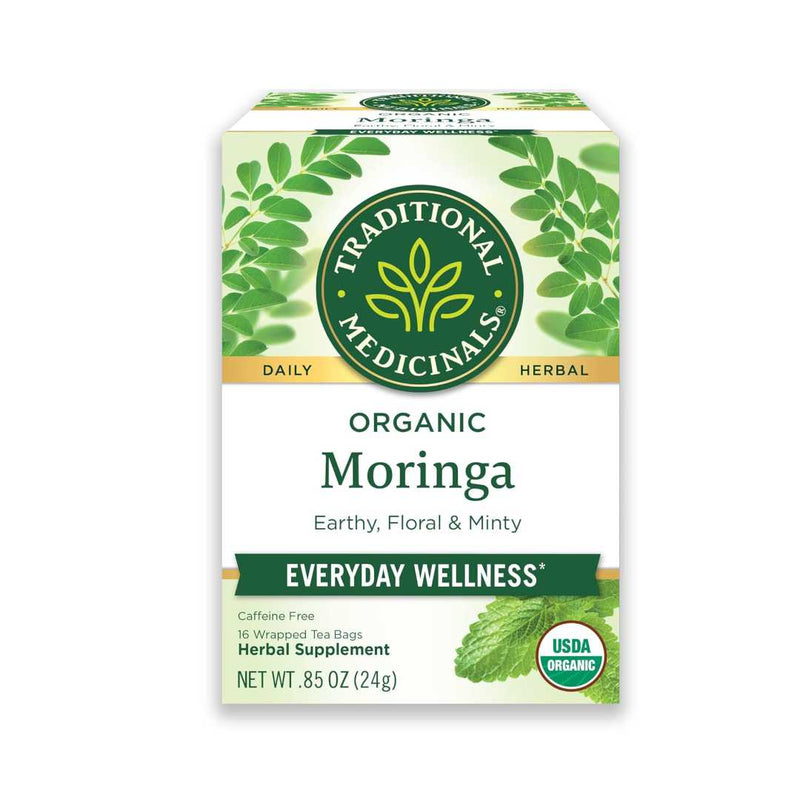 Traditional Medicinals Organic Moringa Tea, With Spearmint & Sage, 16 Tea Bags